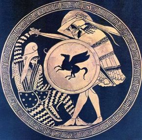 Ancient Greek hoplite at war