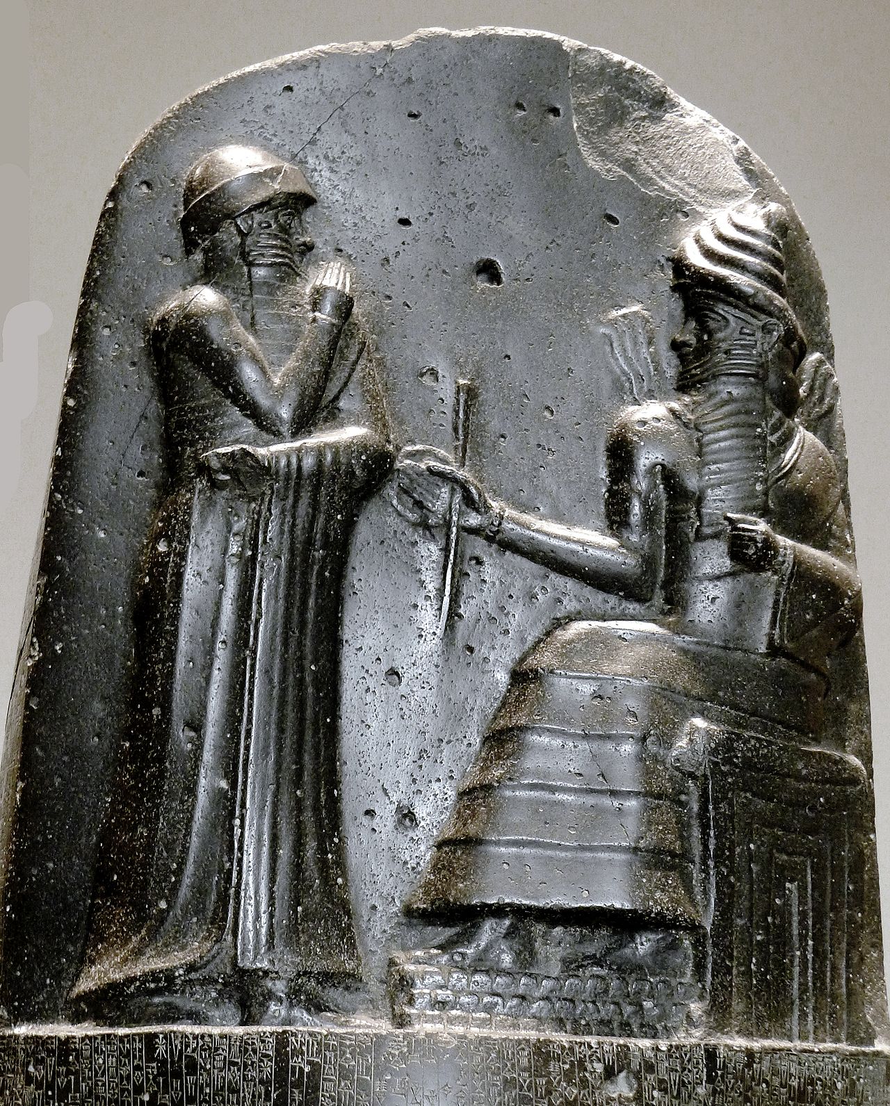 Hammurabi, king of Babylon, enthroned