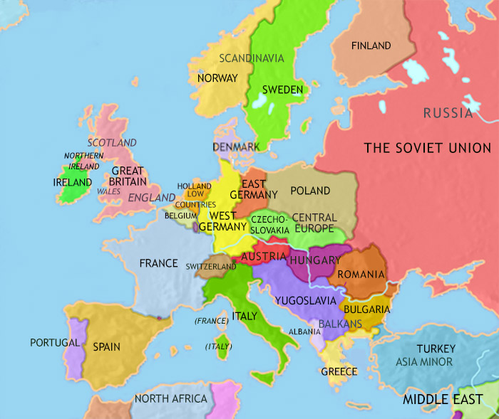 map of europe with countries