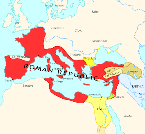 Map of Imperium: the Rise and Fall of an Empire at 50BCE