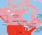 Map of Canada at 1871CE