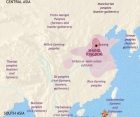 Map of China at 1500BCE