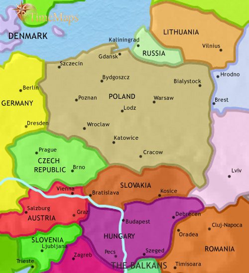 Map of Central Europe in 1914: On the Eve of World War I | TimeMaps