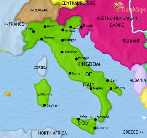 italian peninsula world map