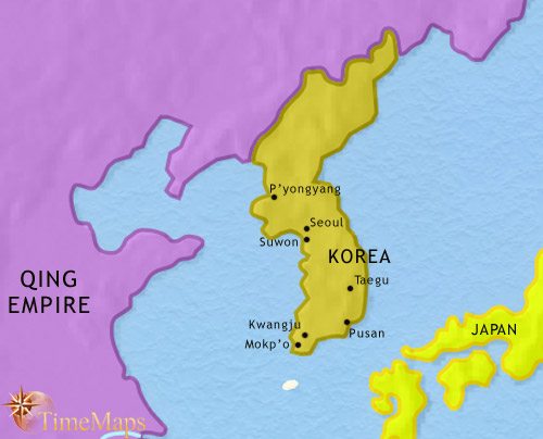 Map of Korea at 1789CE