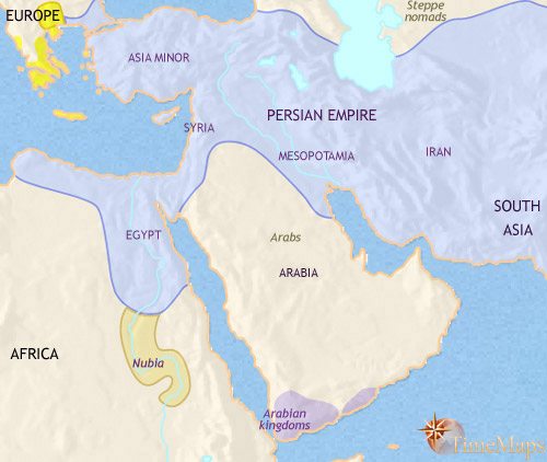 persia on world map