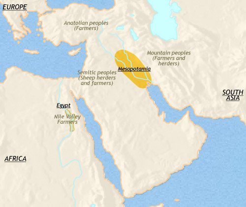 Modern Mesopotamia Map   Newmiddleeast 3500bc 