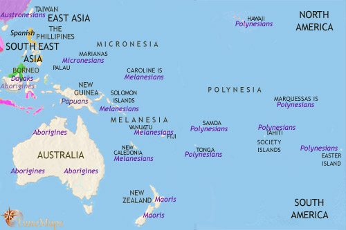 Map of Oceania at 1648CE