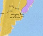 Map of Argentina, Paraguay and Uruguay at 1789CE