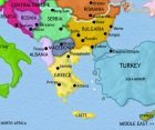 Map of Greece and the Balkans at 2005CE