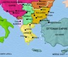 Map of Greece and the Balkans at 1914CE