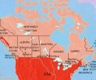 Map of Canada at 1960CE