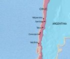 Map of Chile at 1914CE