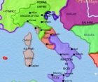 Map of Italy at 1215CE