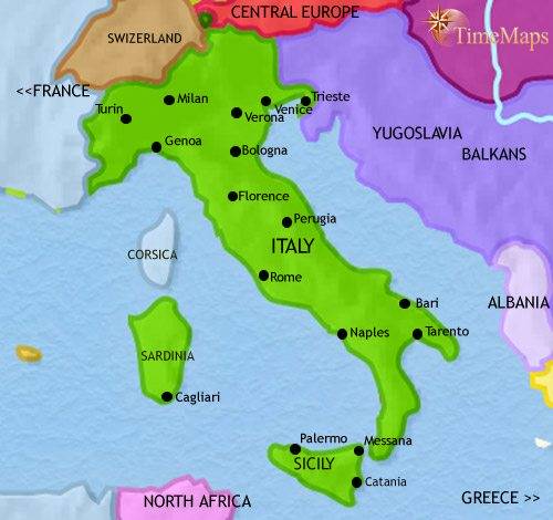 Map of Italy, 979 CE: Early Medieval History | TimeMaps