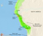 Map of Peru, Ecuador and Bolivia at 200CE