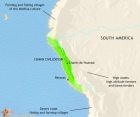 Map of Peru, Ecuador and Bolivia at 500BCE