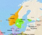 Map of Scandinavia at 1215CE