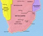 Map of Southern Africa at 1914CE
