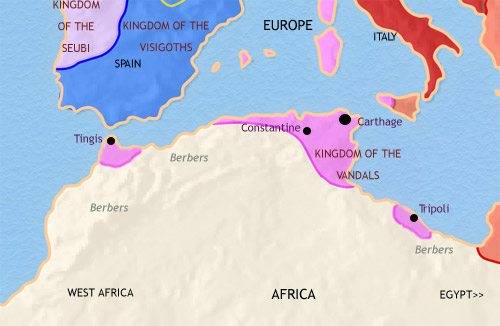 Map of North Africa in 750 CE: Early Islamic Times | TimeMaps