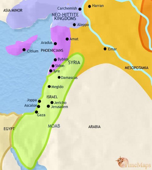 map of middle east in bible times