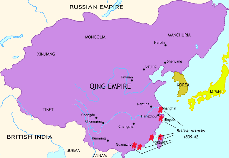 Opium Wars Map Opium Wars Map