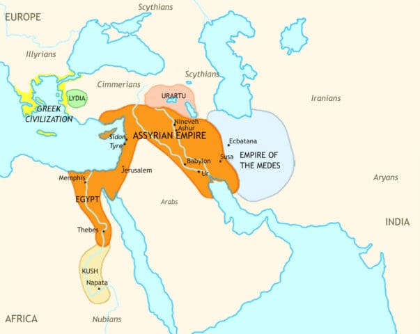 Ancient Middle East 664 BCE