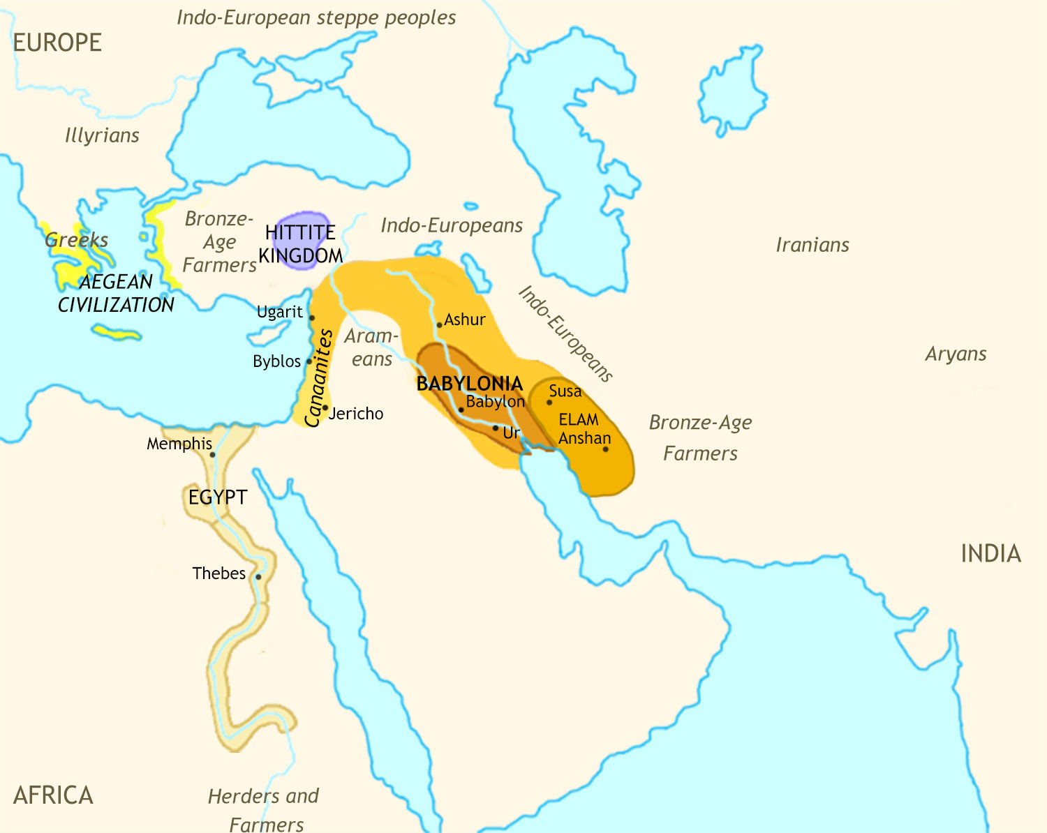 Ancient Middle East 1650 BCE