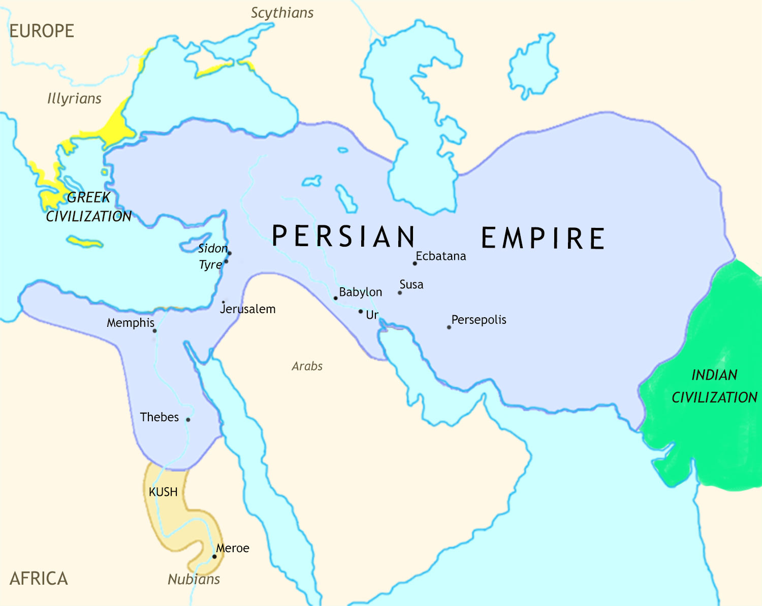Ancient Middle East 500 BCE