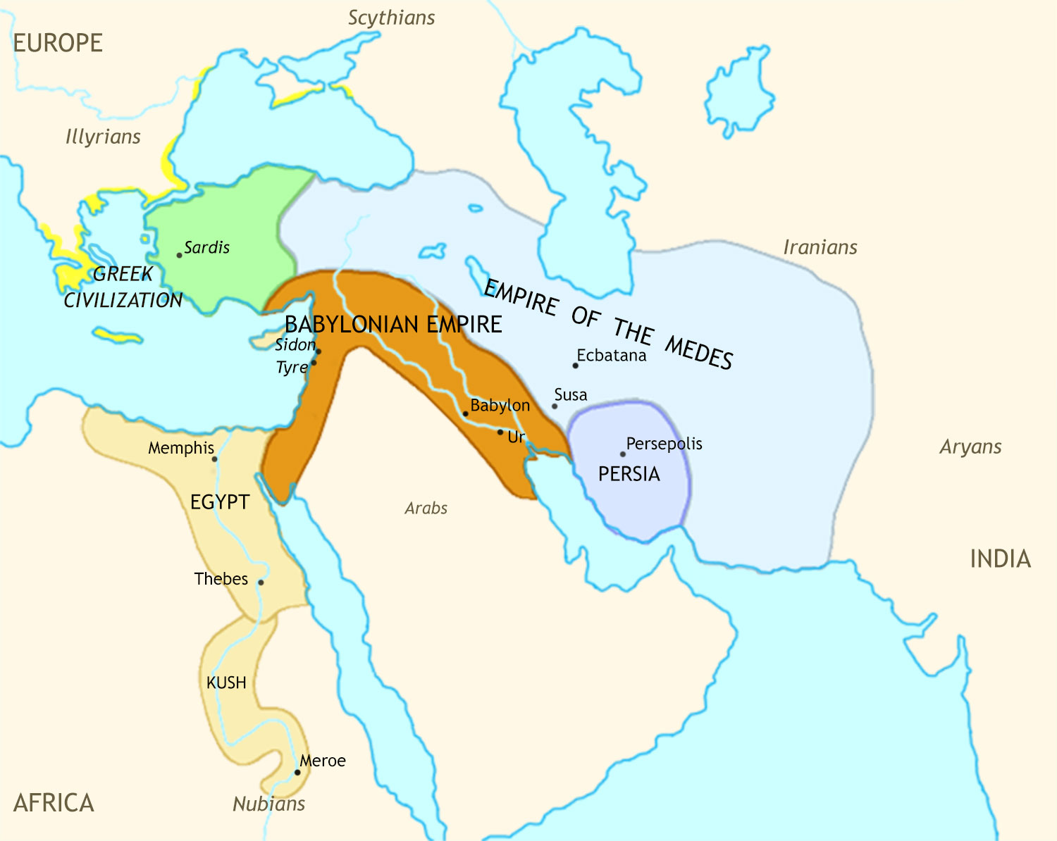Ancient Middle East 560 BCE