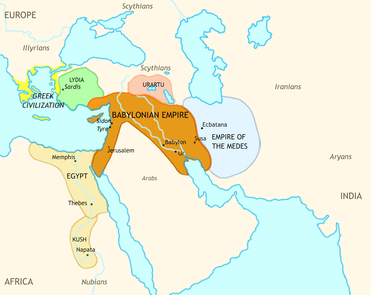 Ancient Middle East 611 BCE