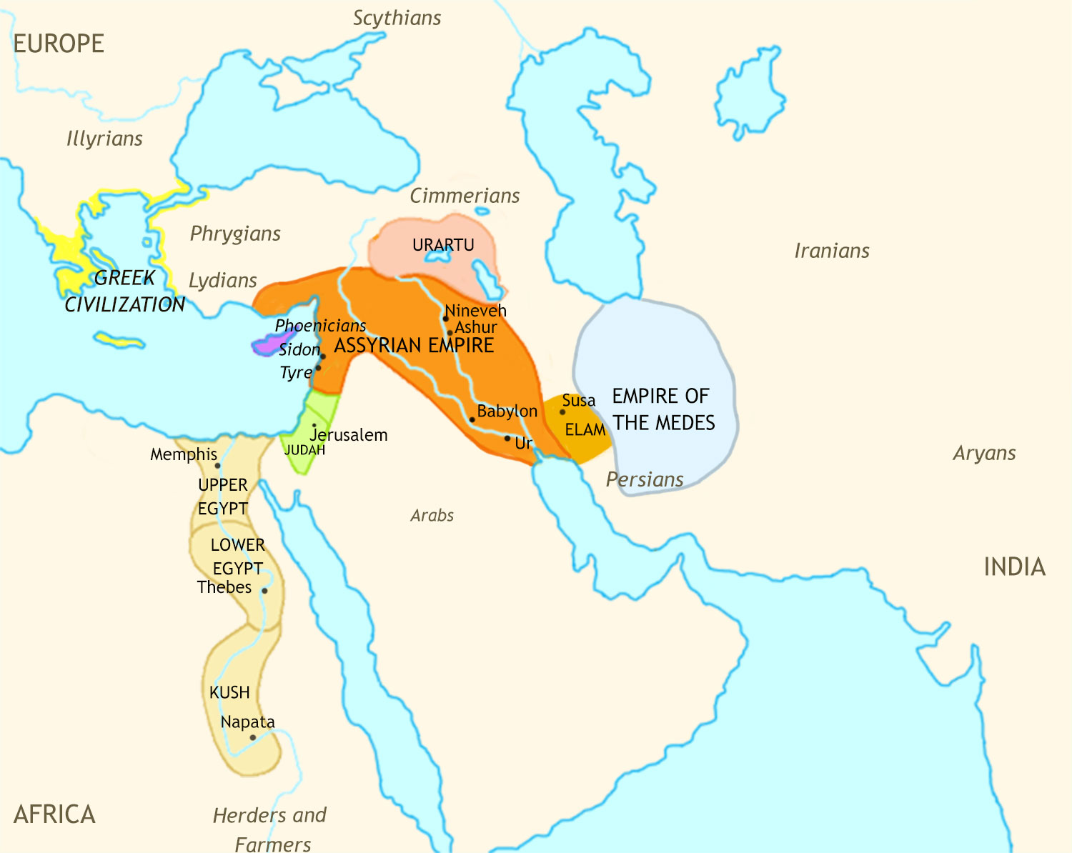 Ancient Middle East 722 BCE
